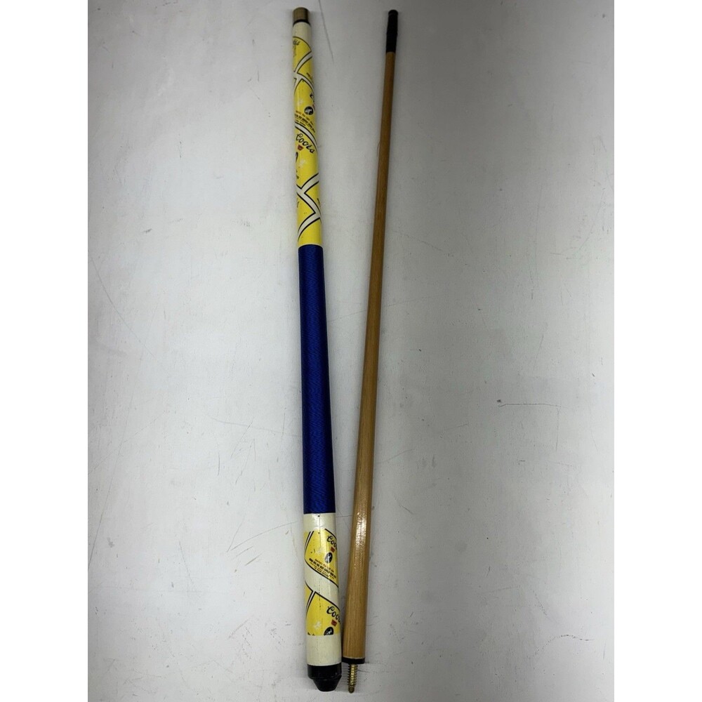 Rare Vintage Coors Banquet Beer Pool Cue 2 Piece Billiards Stick 57" & 16 oz